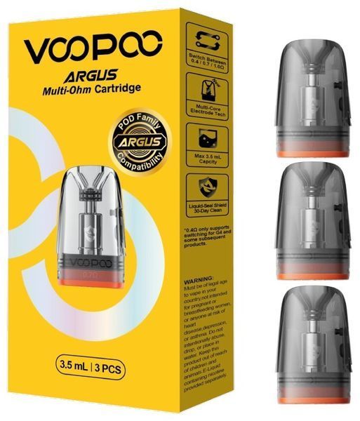 Сменный картридж VooPoo Argus Multi-Ohm Cartridge 0.7/1.0 Ом 2ml VOOPOO-ARGUS-MULTIOHM-2ML фото