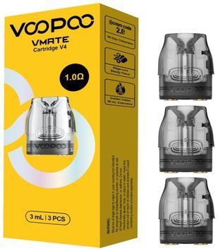 Сменный картридж Voopoo Vmate V4 Pod Cartridge 3ml 1.0 Ом VOOPOO-VMATE-V4-10 фото