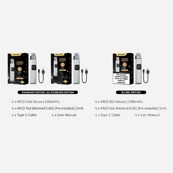 Стартовый набор SMOK Arco Digi - Silver (Original) 22979 фото